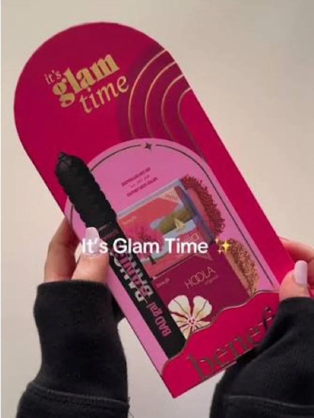 Benefit Cosmetics 3 Piece It's Glam Time Beauty Mascara Hoola Bronzer Blush Gift